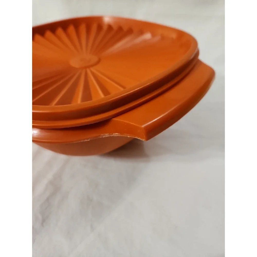 Vintage Tupperware Bowl 838-7 with Lid Orange
